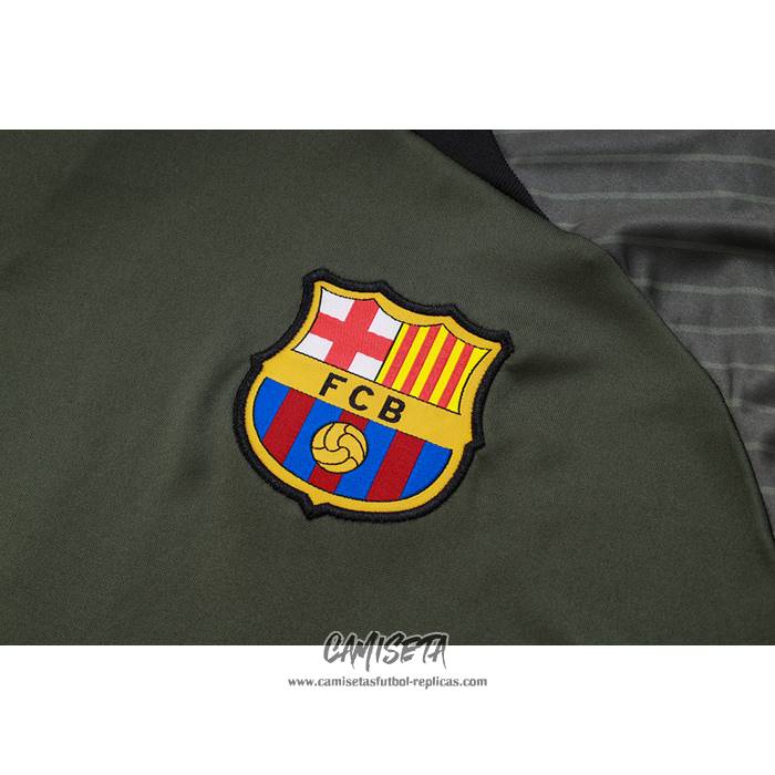 Chandal del Barcelona 2023-2024 Manga Corta Verde Oscuro - Pantalon Corto
